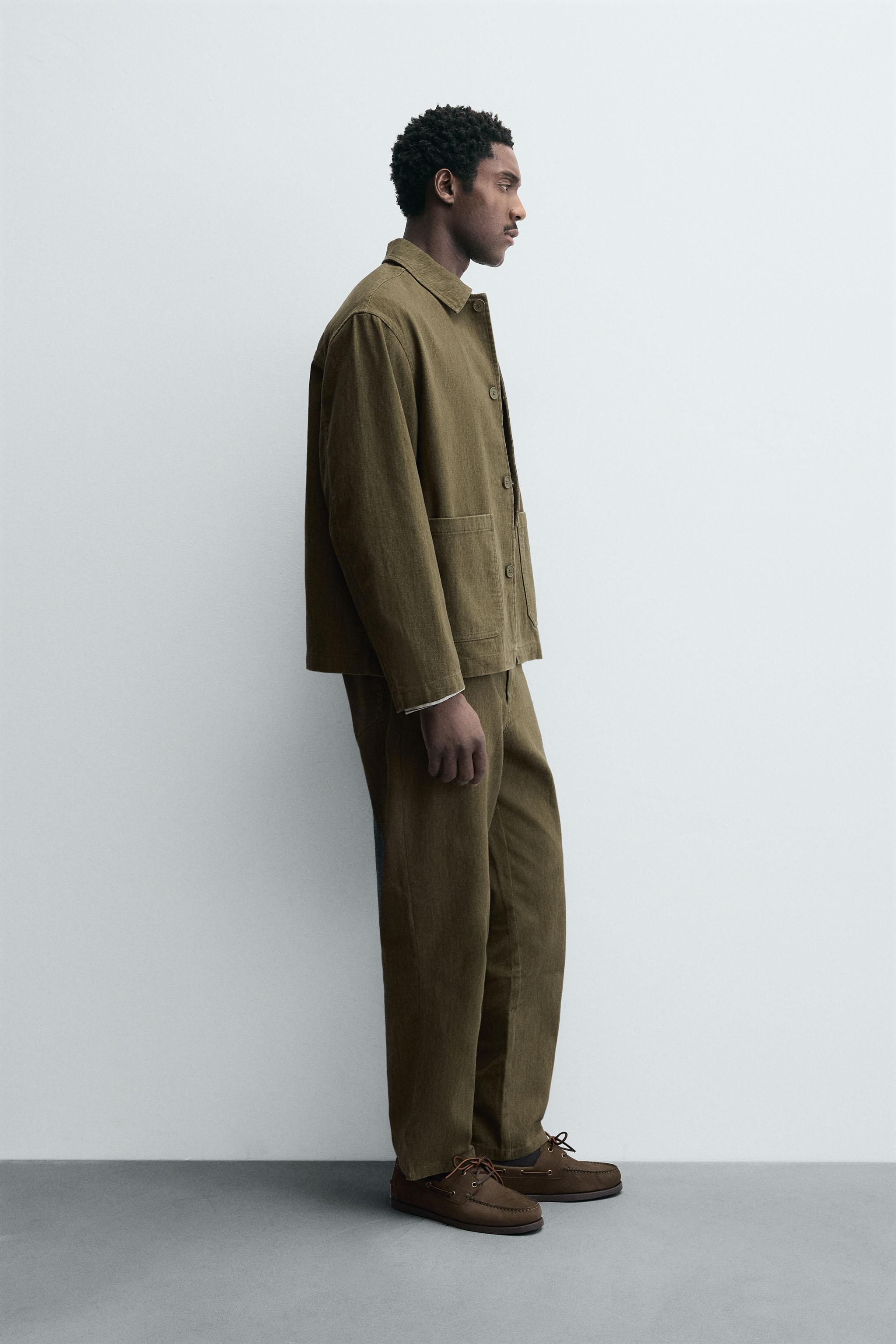 TEXTURED POCKET OVERSHIRT - Green | ZARA United States