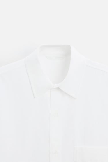 OVERSIZE FIT OXFORD SHIRT - White by Zara - Image 10