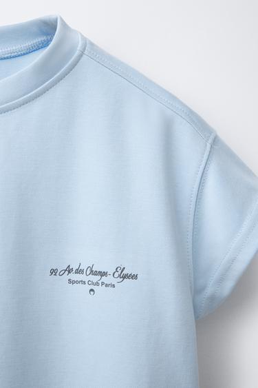 FLOWING SLOGAN T-SHIRT - Sky blue by Zara - Image 2