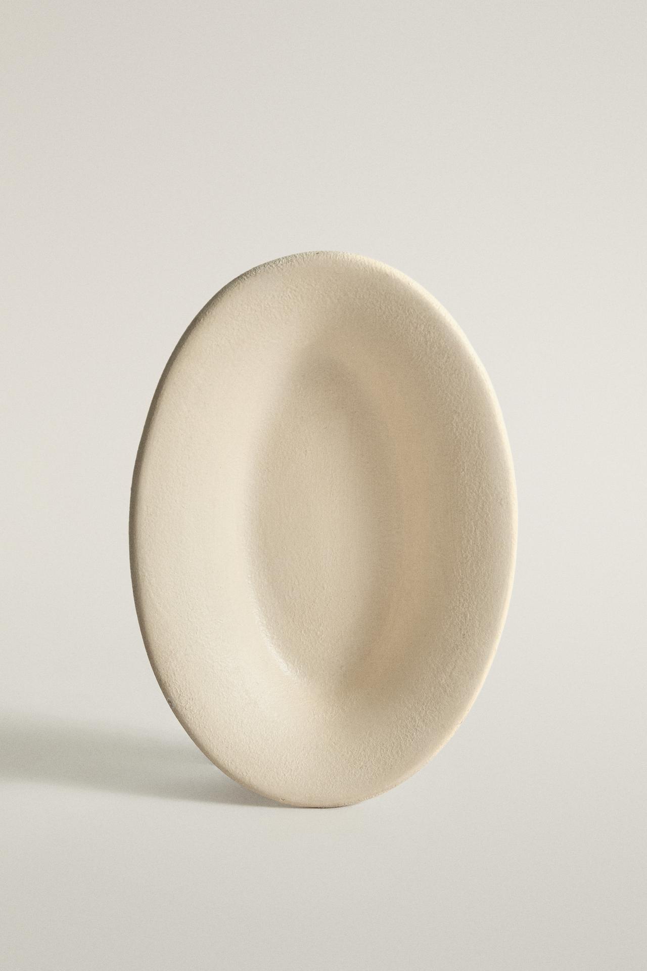 EARTH BROWN CERAMIC BATHROOM SOAP DISH — Grey