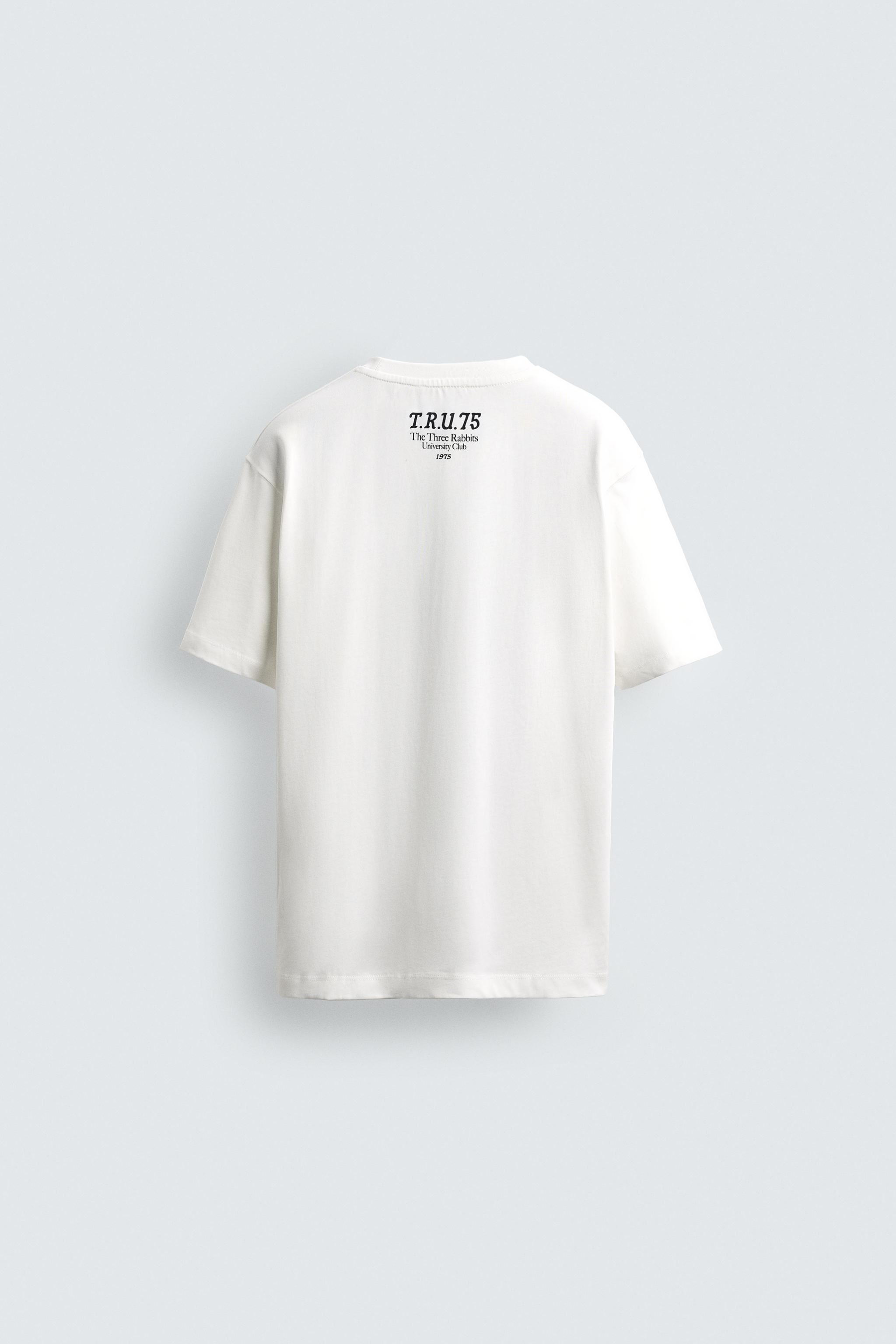 RABBIT PATCH T-SHIRT - Oyster-white | ZARA United States