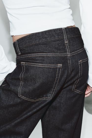 JEAN TRF BAGGY FOLDED TAILLE MI-HAUTE - Indigo foncé de Zara - Image 6