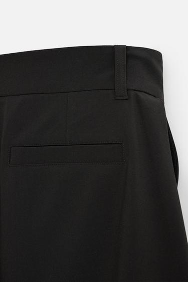 RELAXED FIT PLEATED BERMUDA SHORTS - Dark brown by Zara - Image 9