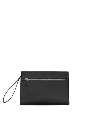 Zara TEXTURED CLUTCH - Black