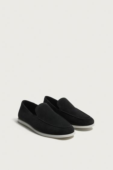 CASUAL LEATHER LOAFERS — Black 2