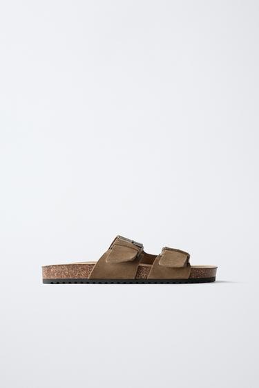 КОЖАНЫЕ САНДАЛИИ — КОРИЧНЕВЫЙ от Zara