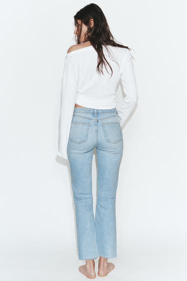 JEAN TRF COURT ÉVASÉ TAILLE HAUTE - Bleu clair de Zara - Image 4
