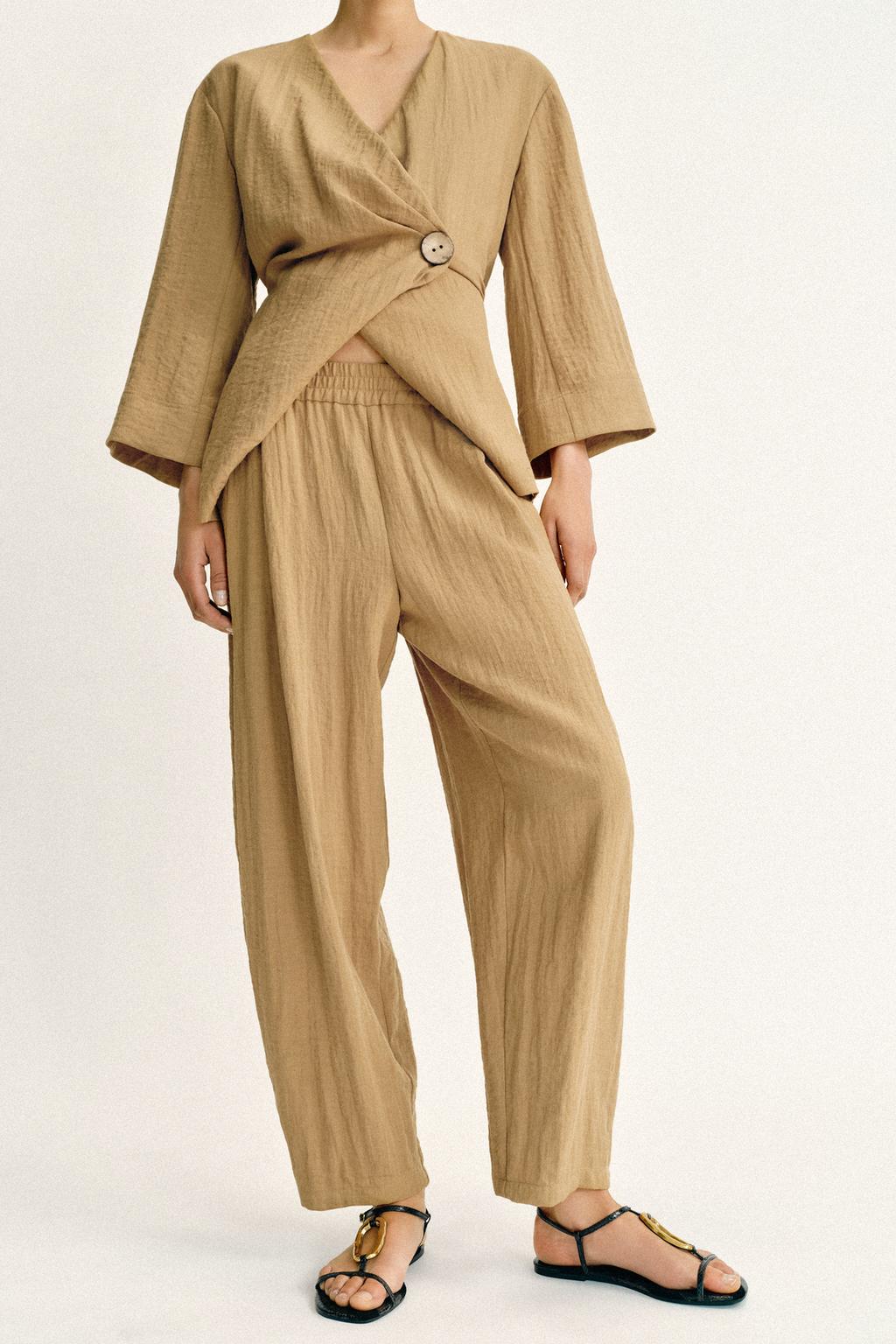 FLOWY ELASTIC WAIST PANTS SET - image 2