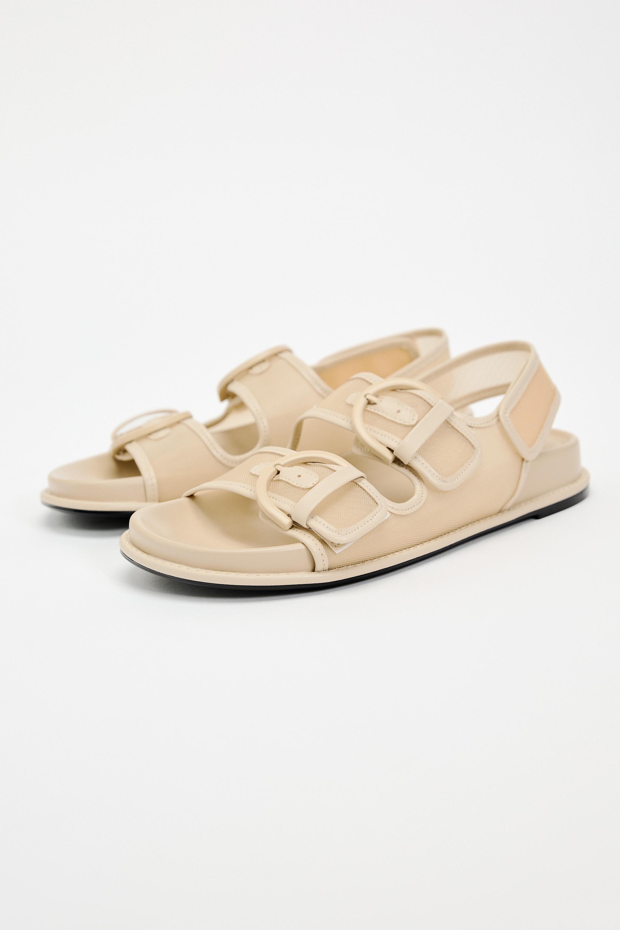 Zara womens flat discount sandals