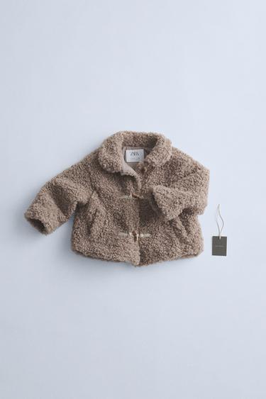 TIMELESZ - FAUX SHEARLING JACKET WITH TOGGLES - Brown / Taupe by Zara - Image 0