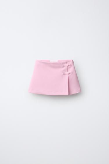 FROG FASTENING SKIRT — Pastel pink 1