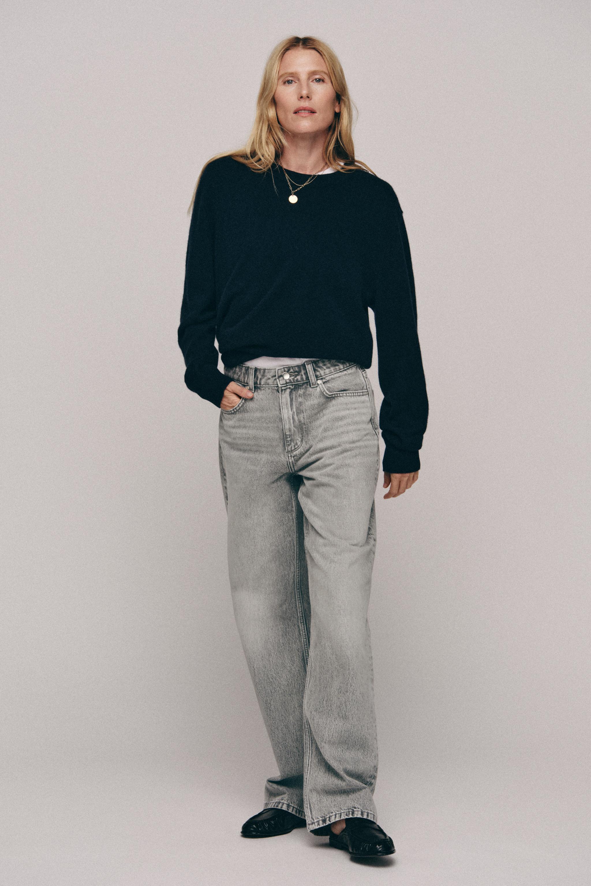Z1975 HIGH RISE LONG LENGTH REGULAR JEANS — Gray