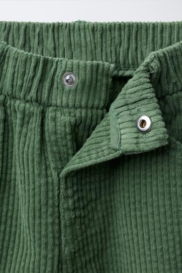 PANTALON DROIT EN VELOURS CÔTELÉ BENSIMON ® X ZARA - Vert de Zara - Image 2