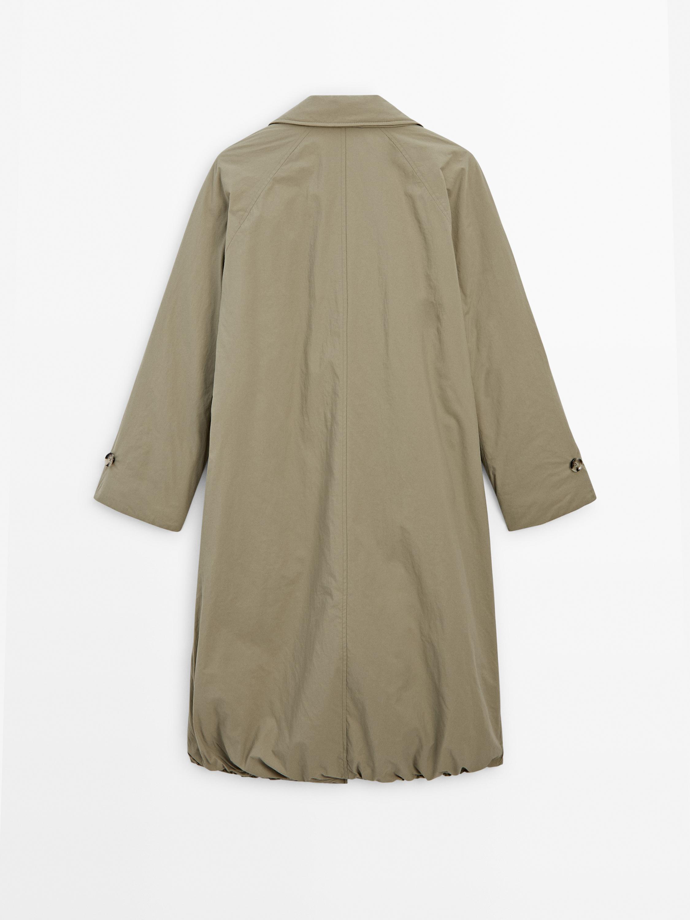 Long lightweight quilted trench coat - Beige | ZARA United Long lightweight quilted trench coat - Beige | ZARA United