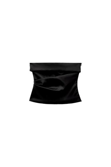 SATIN OFF-THE-SHOULDER TOP