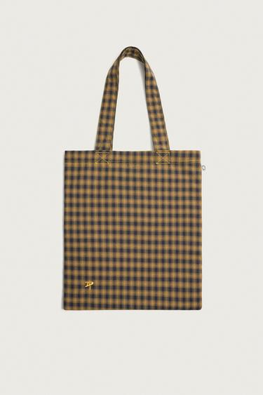 Zara WOVEN SHOPPER BAG - Yellow