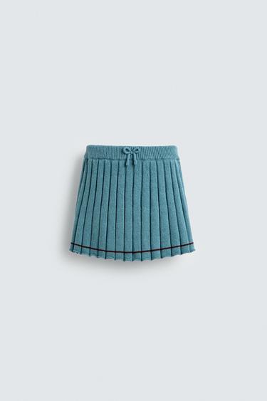 CHÂN VÁY DỆT KIM XẾP LY HARRY LAMBERT FOR ZARA X DISNEY - Xanh dương từ Zara - Hình ảnh 0