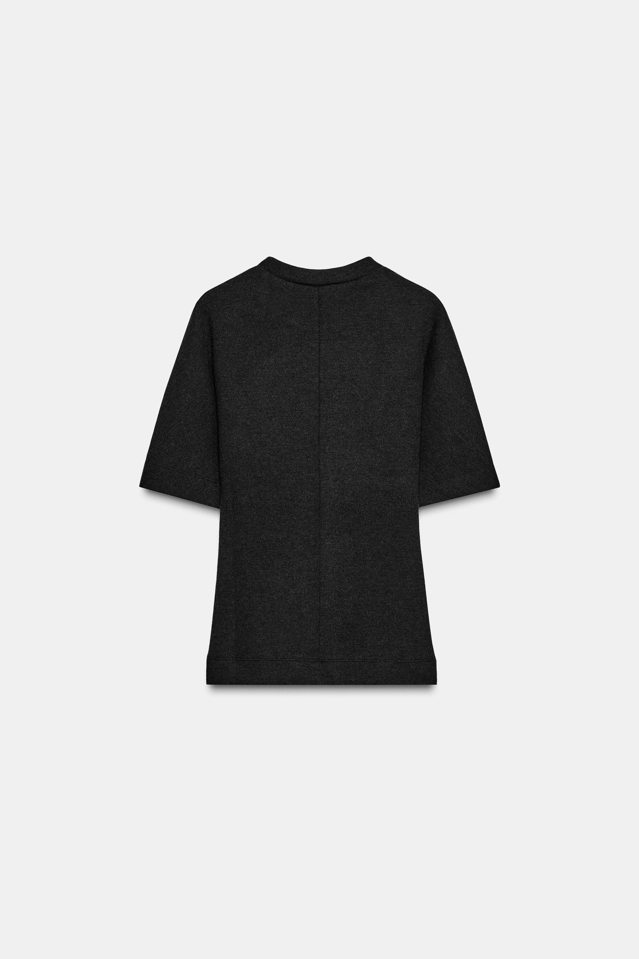FITTED SOFT TOP - charcoal gray | ZARA United States