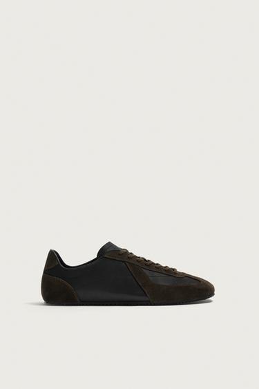 AARON LEVINE X ZARA LEATHER TRAINERS - Black by Zara