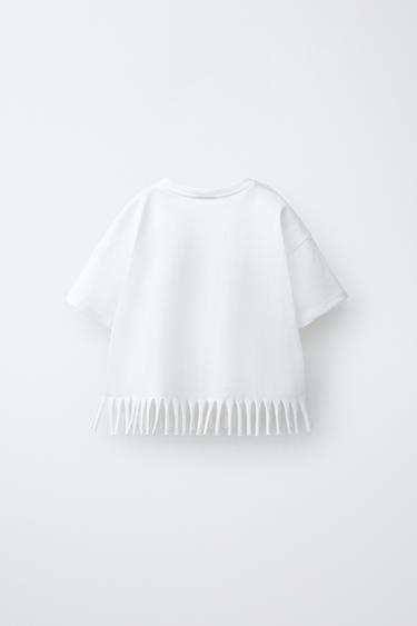 SMILEYWORLD ® FRINGED T-SHIRT - Oyster-white by Zara - Image 1