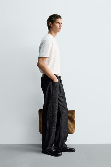 T-SHIRT RELAXED FIT INTERLOCK - Blanc de Zara - Image 3