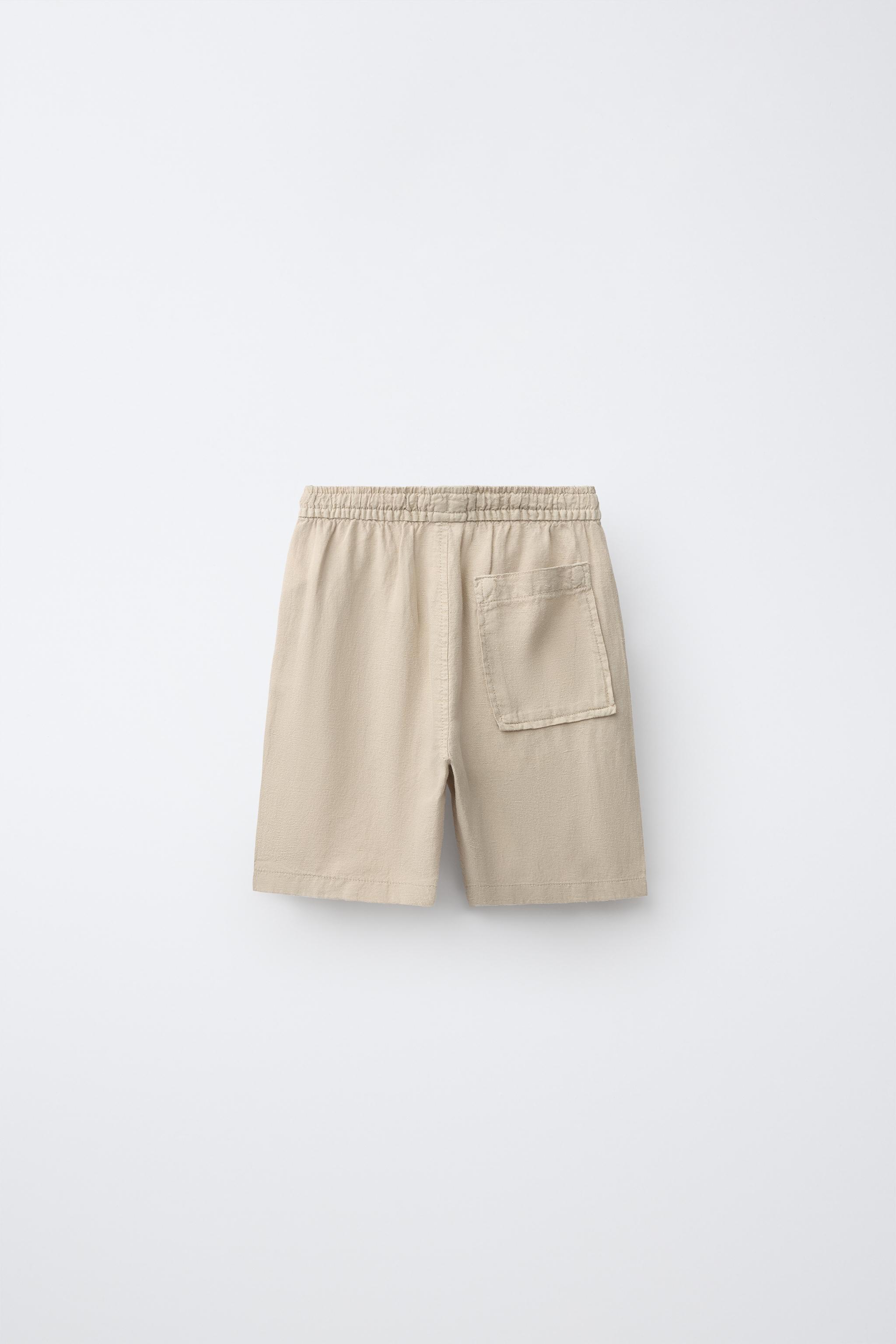 FLOWY LINEN SHORTS — Sand