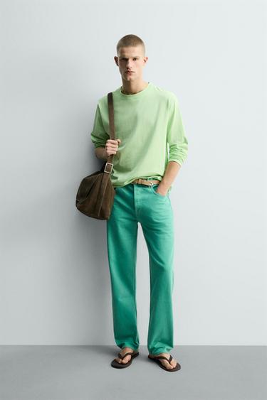 JEANS STRAIGHT FIT LIMITED EDITION - تركوازي الخاص بـ Zara - صورة 0