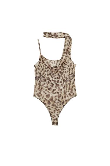 PRINTED TULLE SCARF BODY
