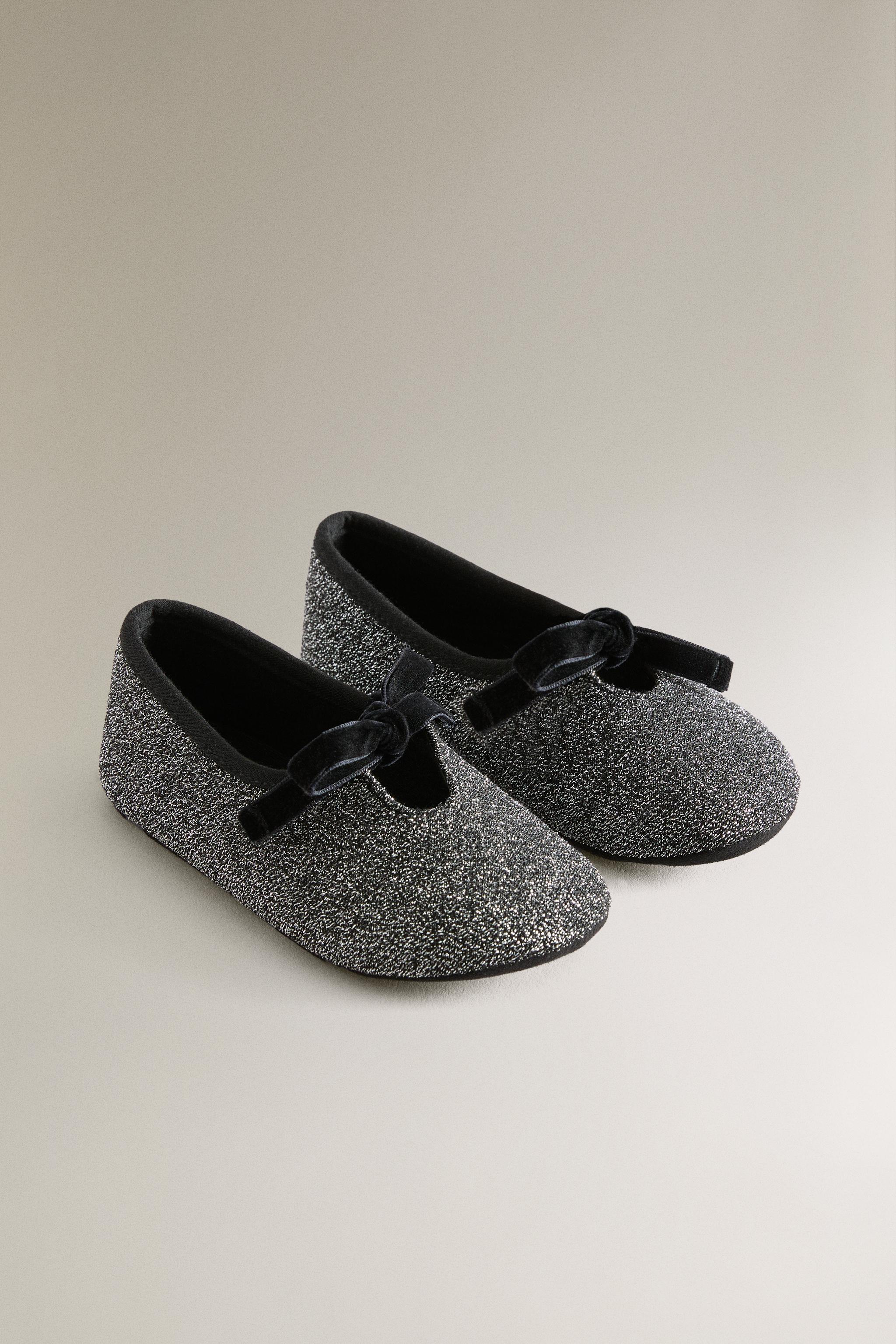 CHILDREN'S GLITTER BALLET FLATS
