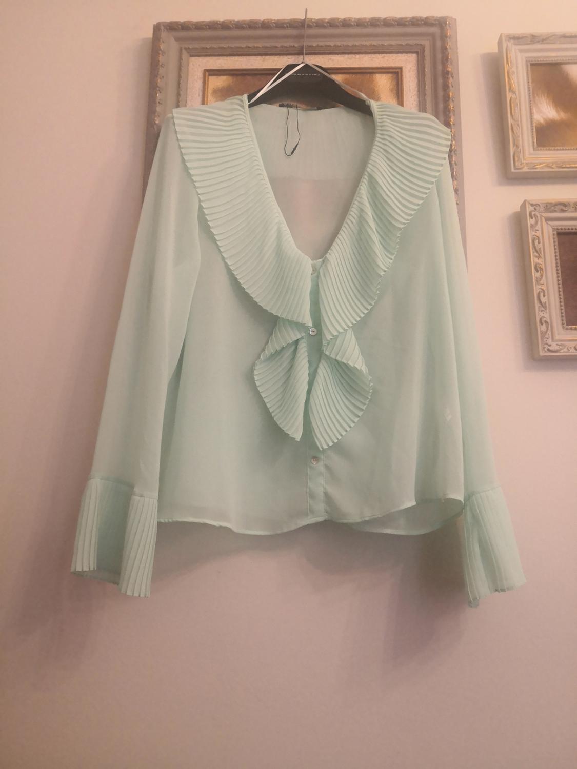 COMBINED RUFFLED BLOUSE