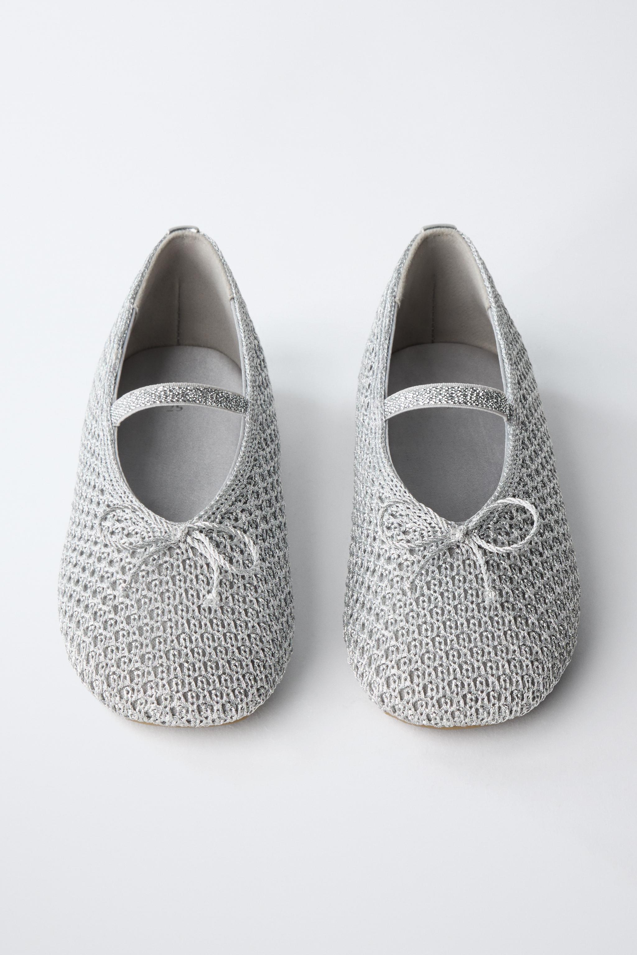 BALLERINES CROCHET MÉTALLISÉ