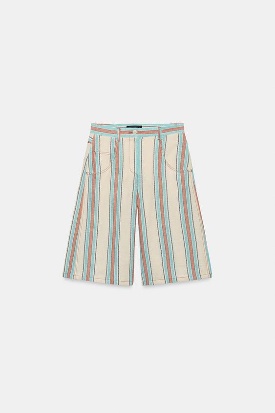 ZW COLLECTION STRIPED BERMUDA SHORTS - Multicoloured by Zara - Image 0