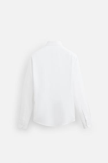 CHEMISE SLIM FIT STRUCTURÉE - Blanc de Zara - Image 6