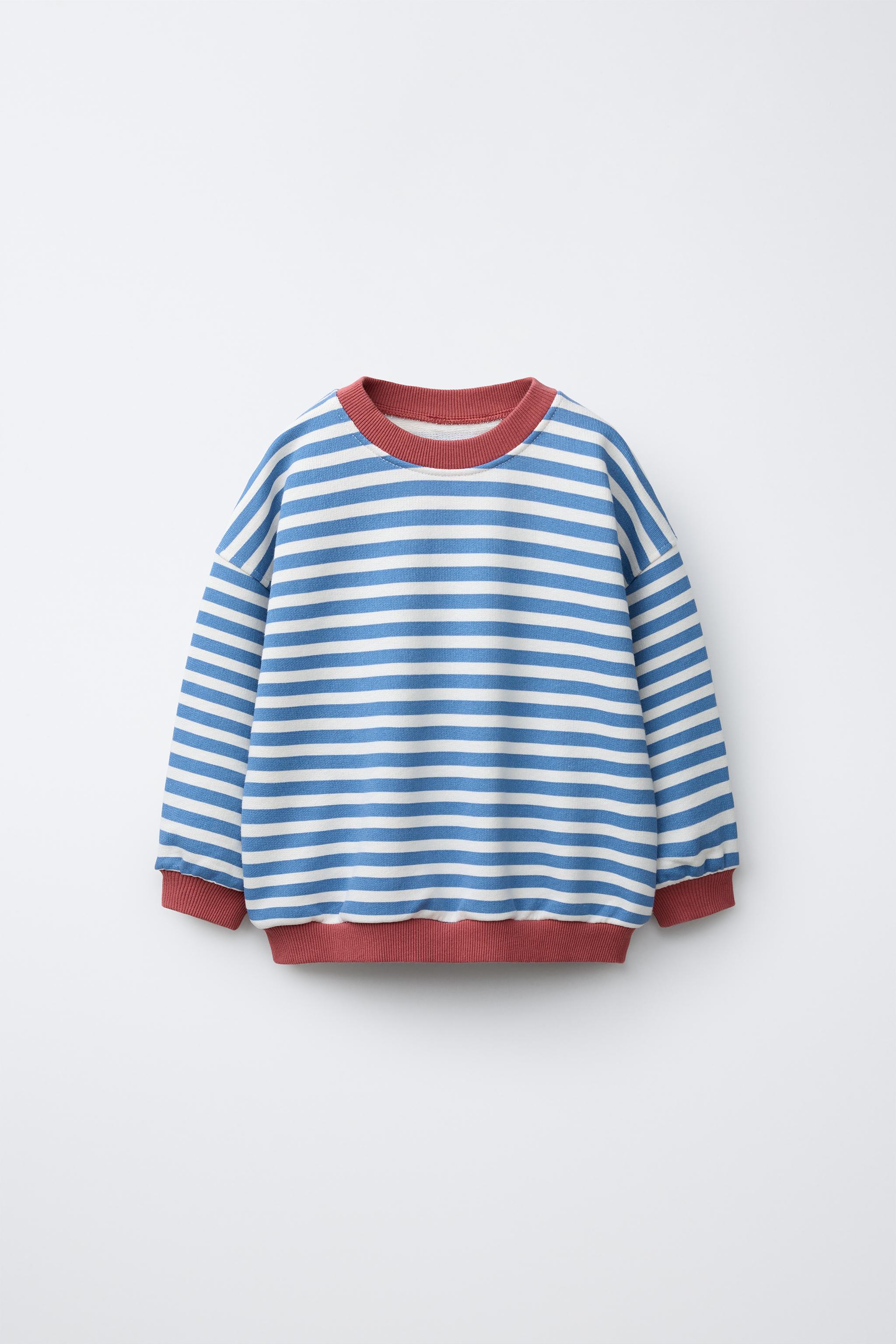 CONTRAST STRIPED SWEATSHIRT