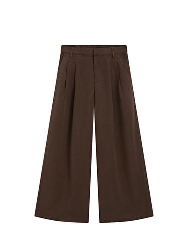 Zara Pleated wide-leg pants - Chocolate