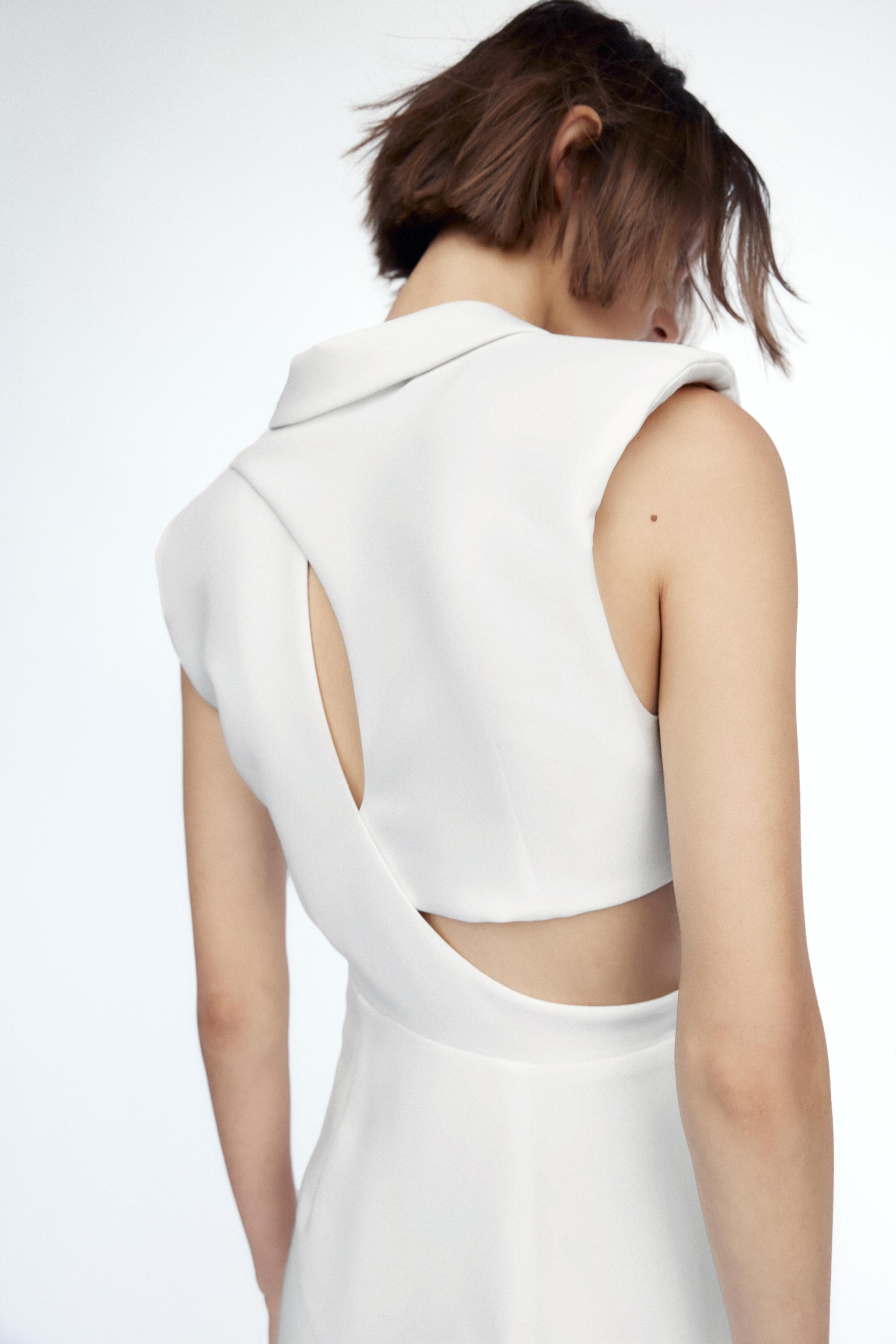 CUT OUT BUCKLE MINI DRESS - Ecru | ZARA United States
