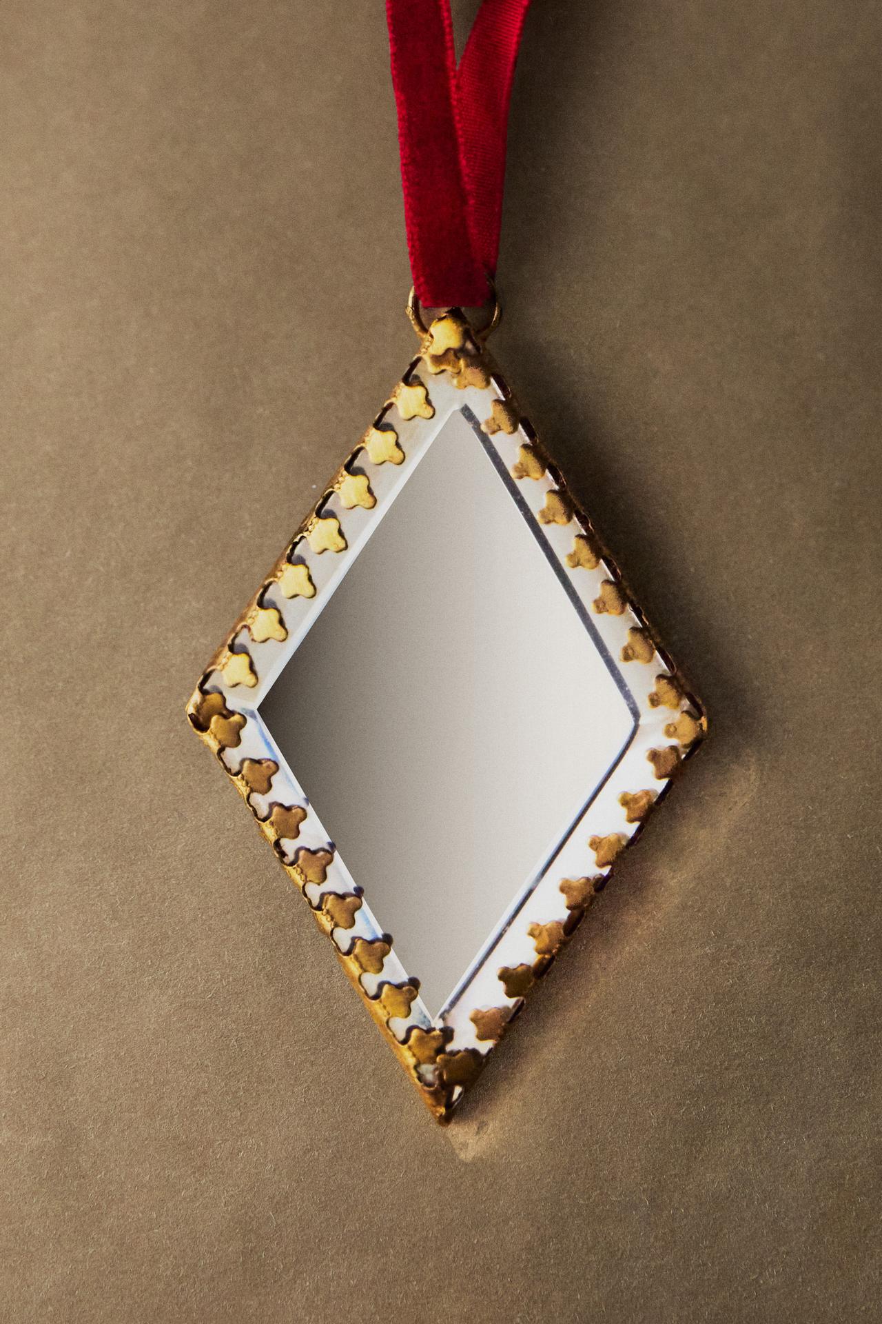 MIRRORED RHOMBUS CHRISTMAS TREE DECORATION — Golden