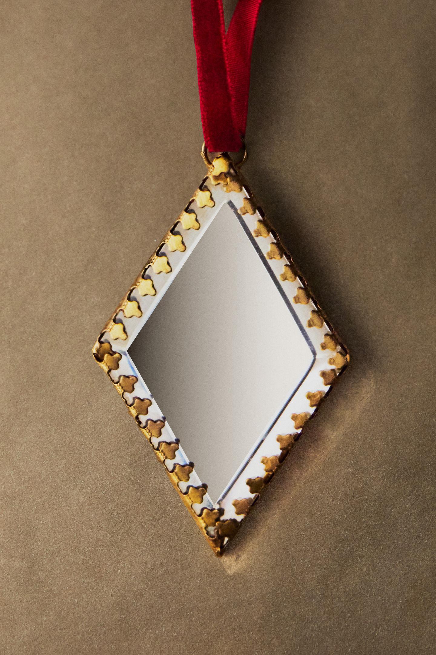 Ёлочные украшения Zara Mirrored Rhombus Christmas Tree Decoration, цвет: Золотой — фото 5