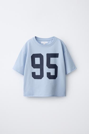 VARSITY PRINT T-SHIRT — Sky blue 1