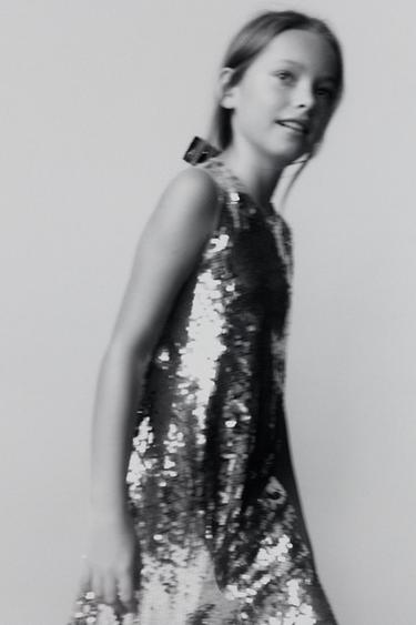 ПЛАТЬЕ С ПАЙЕТКАМИ — СЕРЕБРИСТЫЙ от Zara — изображение 0