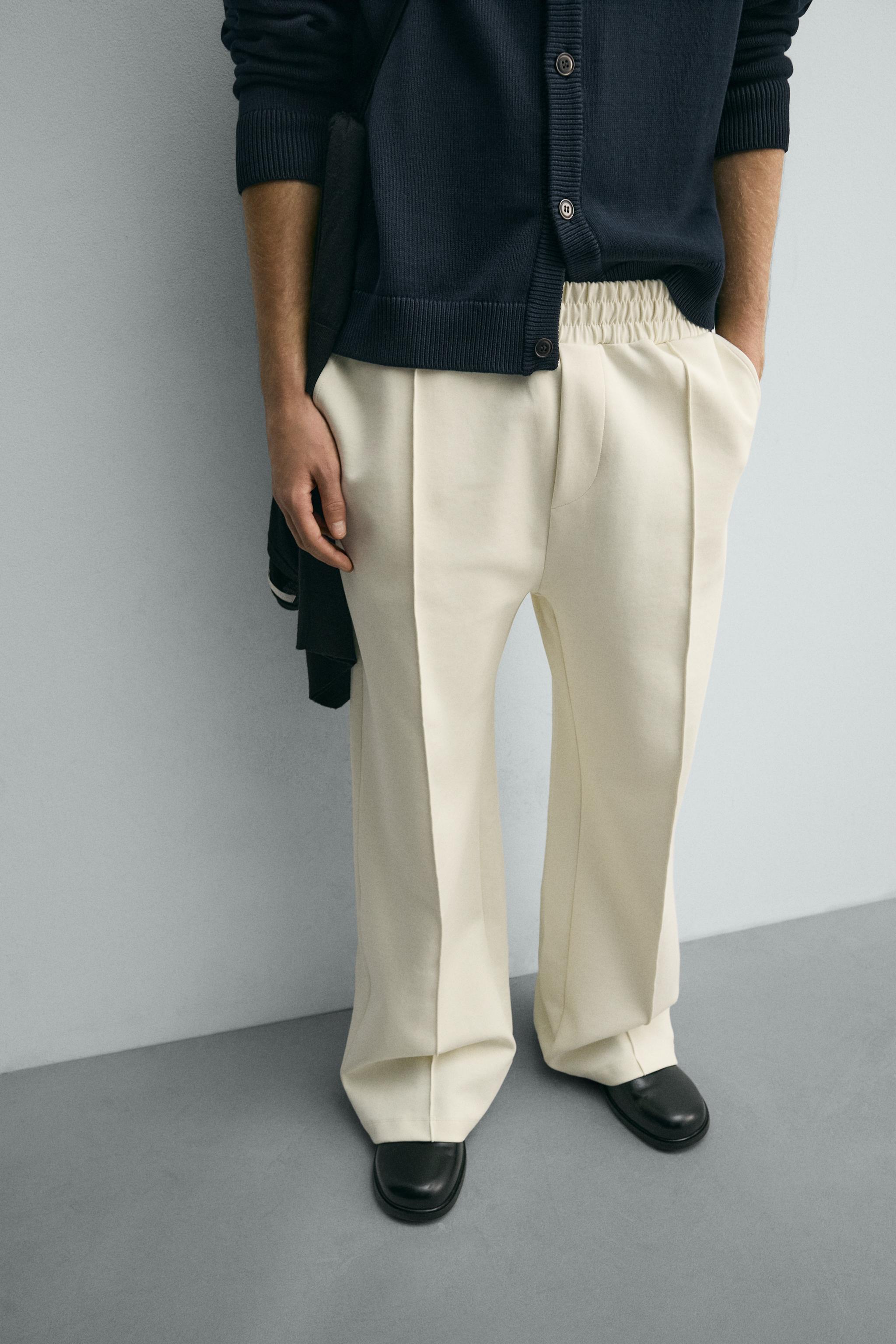 SEAMED TECHNICAL JOGGING PANTS - Ecru | ZARA United States