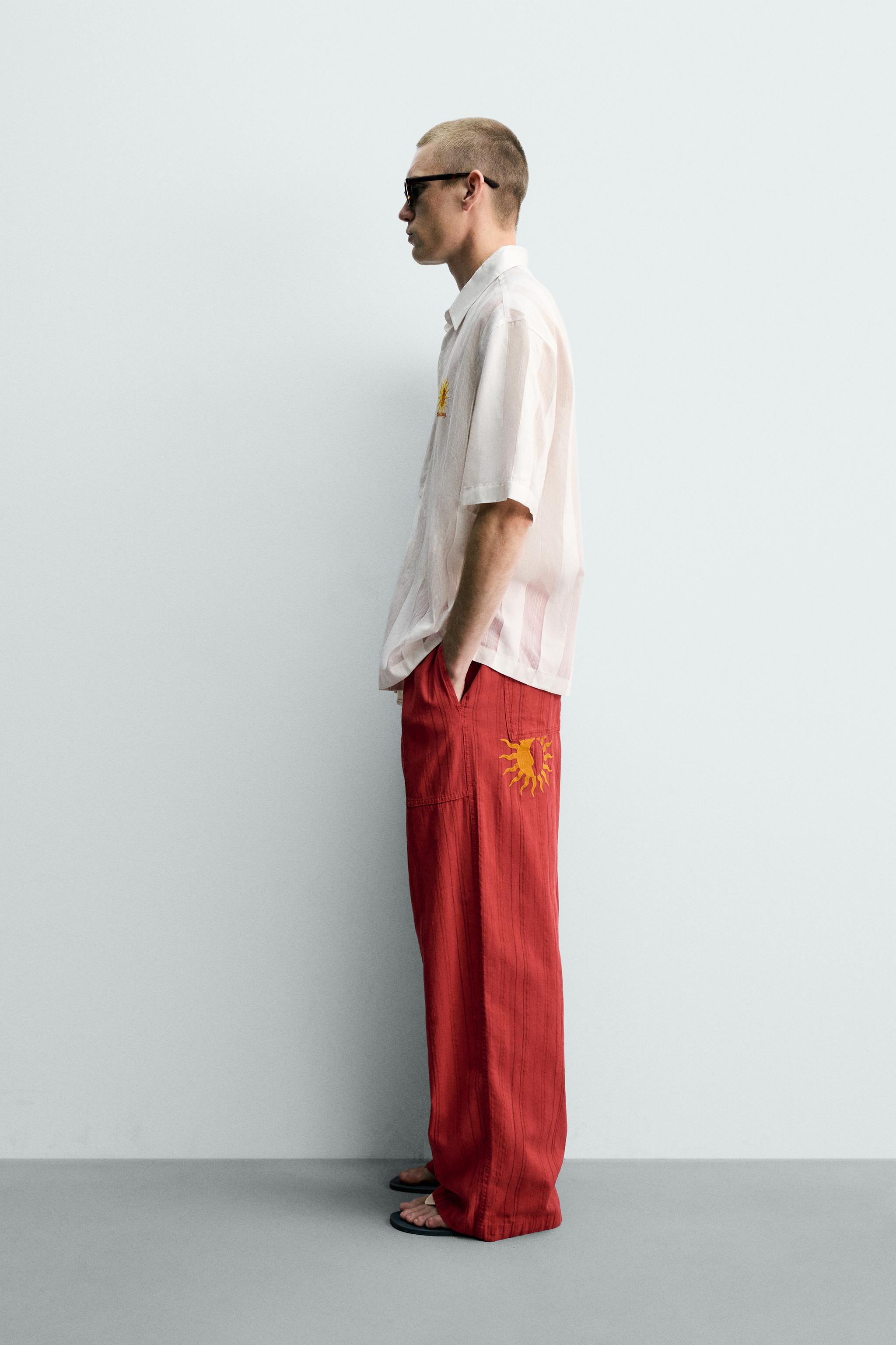 EMBROIDERED STRIPED JACQUARD SHIRT