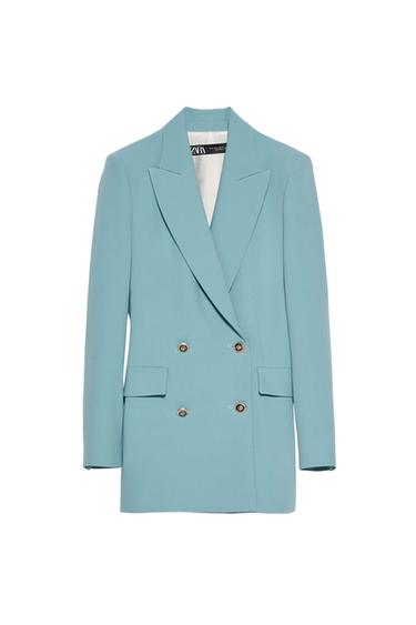 DOUBLE-BREASTED BUTTONED BLAZER