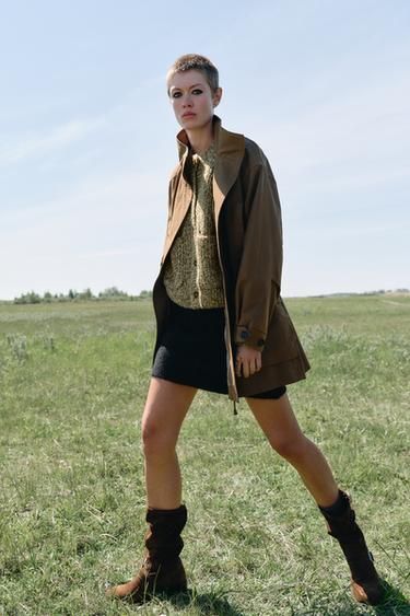 Zara OVERSIZED PARKA ZW COLLECTION - Light beige