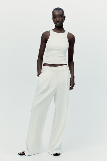 SQUARE NECKLINE VEST TOP - White by Zara - Image 0