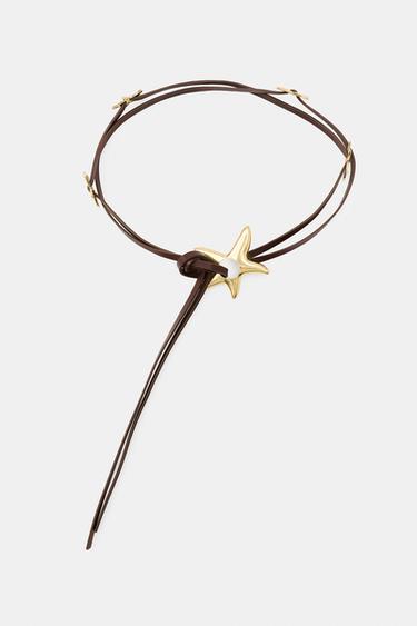CEINTURE DOUBLE CUIR 100% ÉTOILES - Marron de Zara - Image 5