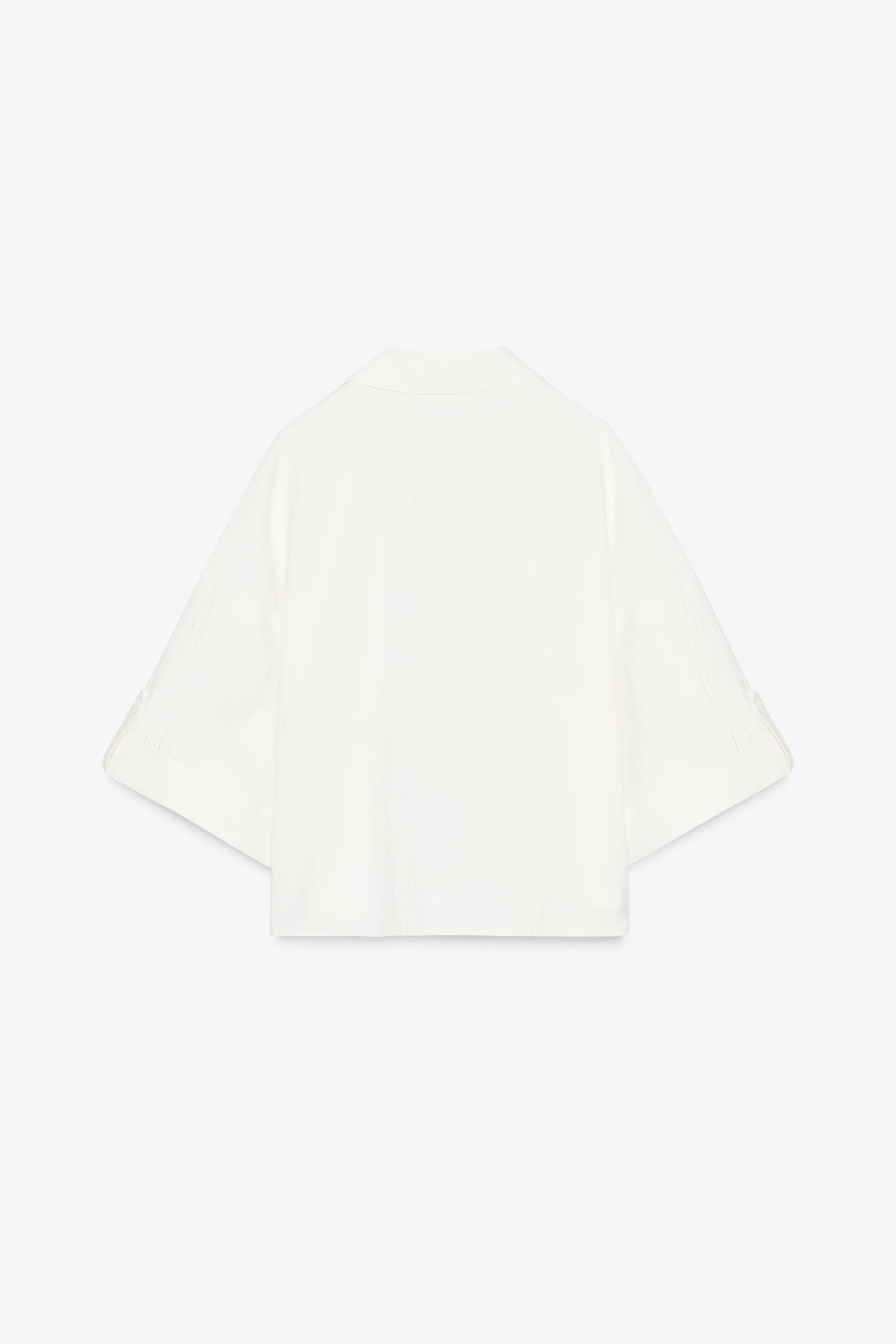 ワイドショートスリーブシャツ - オフホワイト | ZARA Japan / 日本