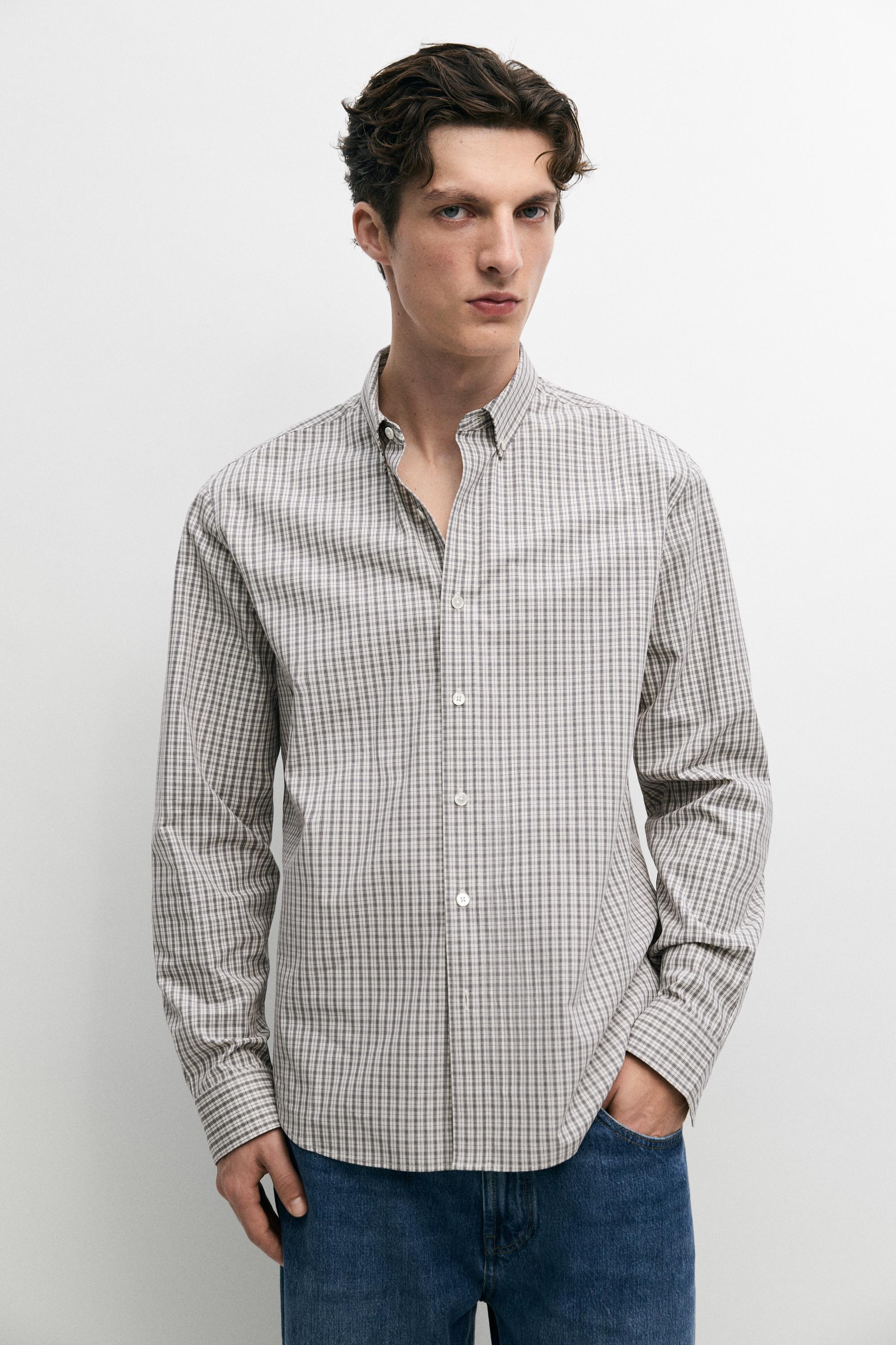 100% cotton regular fit check shirt