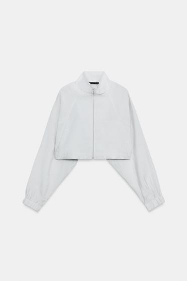 FLUID CROPPED JACKET - Blue grey by Zara