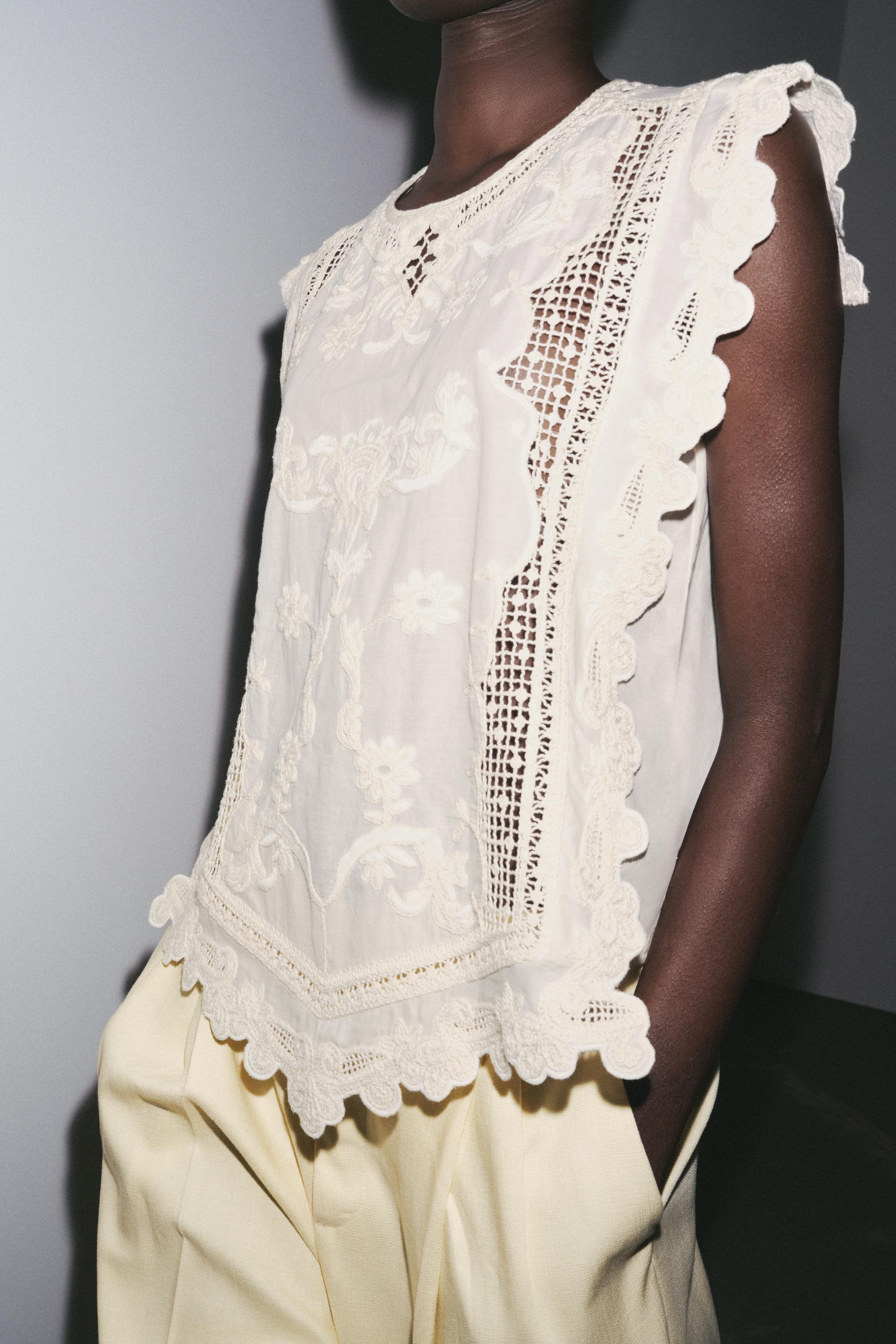 ZW COLLECTION RUFFLED CHEST SHIRT